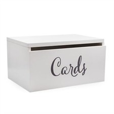 Wooden Wedding Card Box for Reception White Decorative Card Receiving Box for...