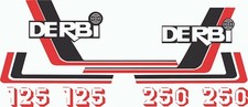 KIT ADHÉSIF STAR SAM® DERBI RC 125 ET 250 NOIR ET BLANC MOTO CLASSIC MOTO