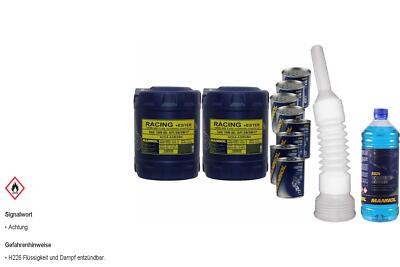 20L MANNOL Motoröl SAE 10W-60 RACING+ESTER inkl. Additiv Auslaufschlauch