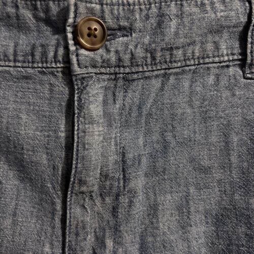 Gap pantaloncino donna blu chambray tasche vita alta casual tasche tg 12 3’ corto - Foto 3 di 7