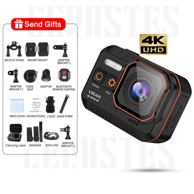 Action Camera 4K60FPS with Remote Control Screen Waterproof Sport Camera Drive R
