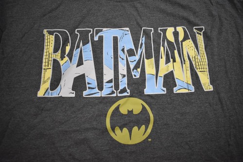 Batman Mens Big & Tall Charcoal Heather Retro Graphic Shirt New LT-5XL - Picture 5 of 5