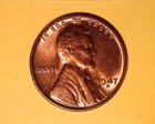 1947-D LINCOLN HEAD PENNY  BU **1003-4