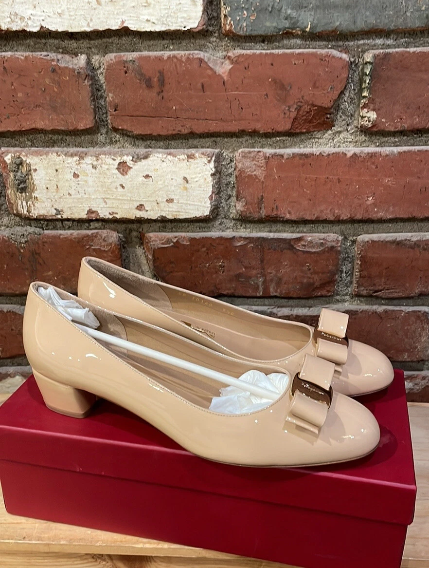 Quilted vara bow pump shoe sale