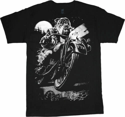 Bulldog Biker Camisetas para Hombres