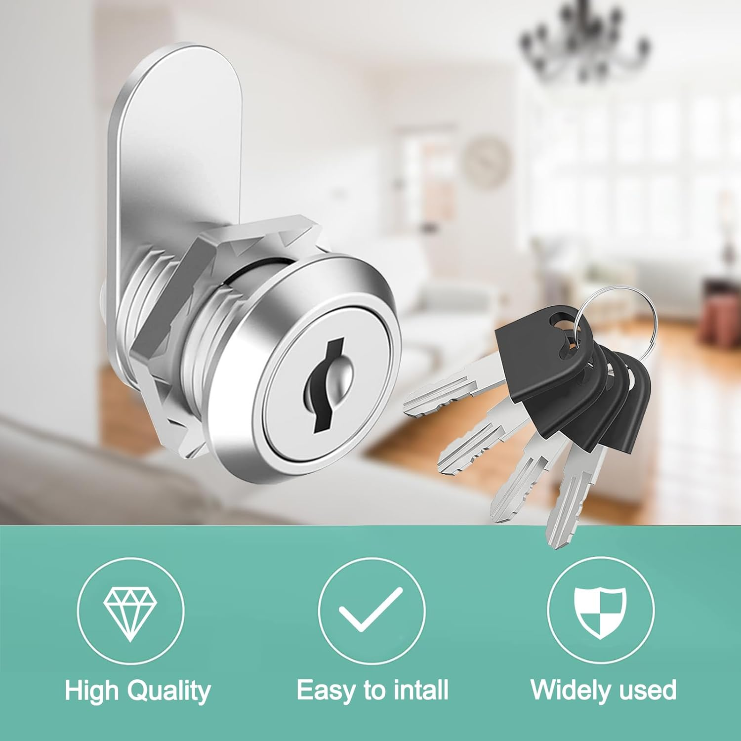 4 Stück Drehriegel Schlösser - Zinklegierung Für Schränke & Briefkästen