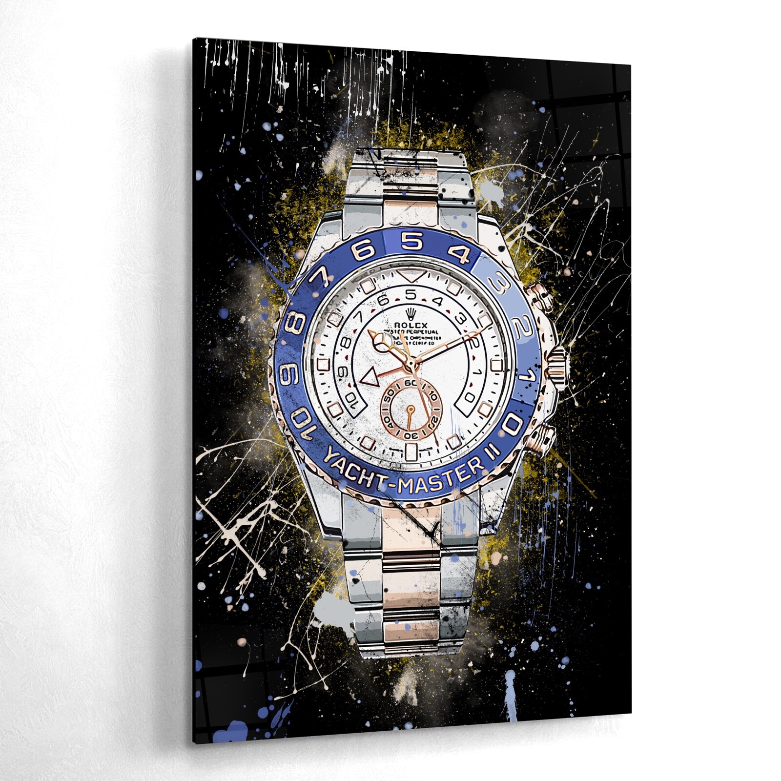 Rolex canvas, man cave wall decor, luxury lifestyle art prints, gift for him