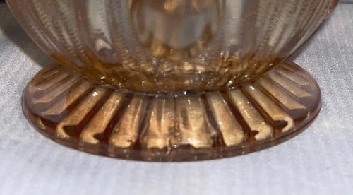 Jeanette Glass Creamer Pitcher 4x3" Iris & Herring Bone Carnival Glass Elegant - Picture 12 of 14