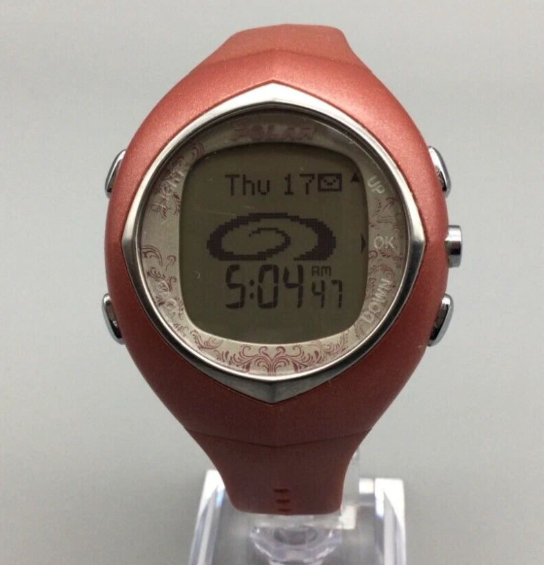Polar F11 Fitness Digital Watch Women Pink Tone Water Resistant