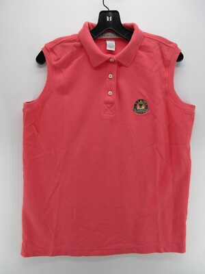 VINTAGE Izod Polo Shirt Women XL Pink 1997 US Open