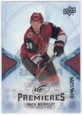 2017-18 UD Ice Premieres NICK MERKLEY #152 #146/1299 Arizona Coyotes RC Rookie