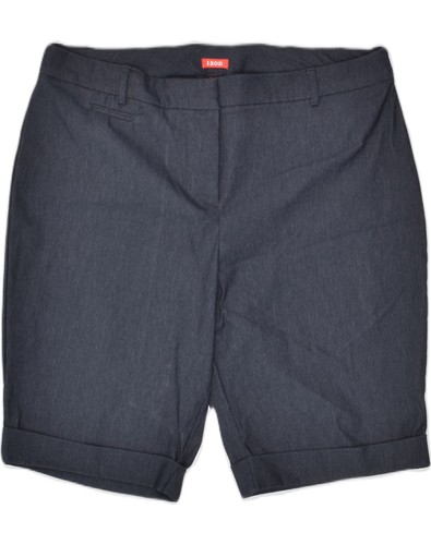 IZOD Womens Chino Shorts US 16 2XL W38 Navy Blue Polyester AD66