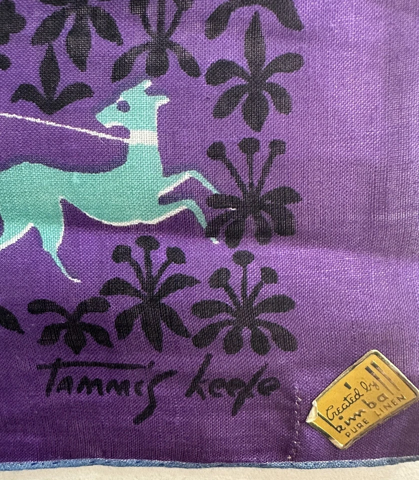 Vintage Linen Tammis Keefe - 1950's Medieval Traphagen School Fashion NYC NWT - Image 3 of 4