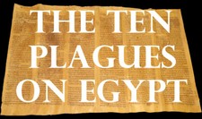 FRAGMENTO MANUSCRITO BIBLIA TORÁ VITELA 250 AÑOS MARRUECOS Las plagas en Egipto