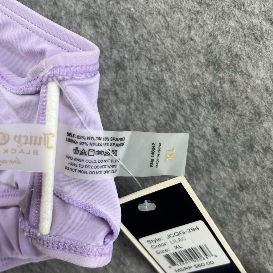 Juicy Couture Sport Purple Mesh Racerback Bikini Set XL Swimsuit