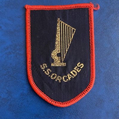 P&O SS Orcades Vintage Aufnäher Patch 70er Jahre unbenutzt 7x5cm Top Zustand 