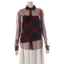 Christian Dior Bee cotton Check Mesh Long sleeve shirt With inner 951B06A897...