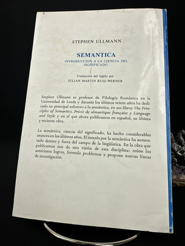 Semántica: Introducción a la ciencia del significado, Stephen Ullmann 1970 - Picture 2 of 12