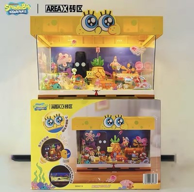 New Area-X Spongebob Bikini Bottom Tank Building Blocks Ocean