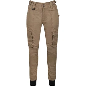 MotoGirl Lara Ladies Motorbike Motorcycle Protective Cargo Trousers Beige