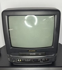 Sylvania 13 TV VCR 2004 Combo Model 6313CE Retro Gaming For Parts or Repair