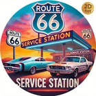 Vintage Route 66 Tin Metal Signs Home Décor Retro Americana Garage Decor with Cl
