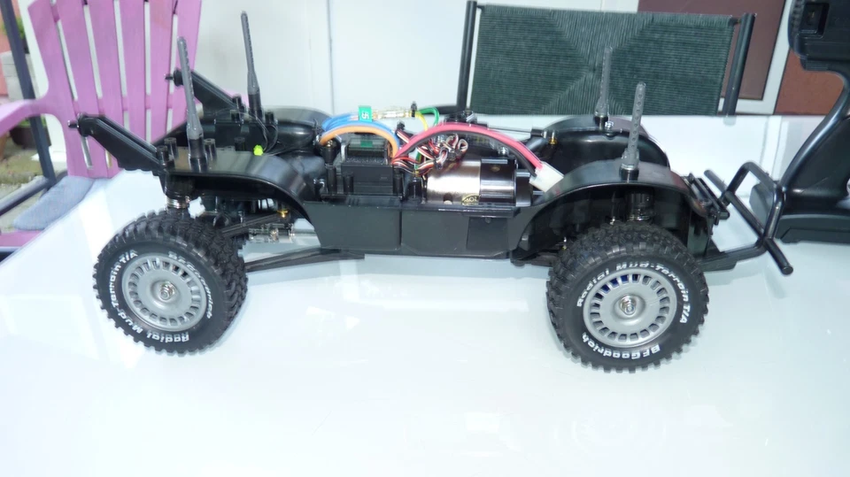 Tamiya 1/10 CC-01 RC Truck Chassis ARTR W/ Remote, Electronics & Tires (No Body) - Image 3 of 4