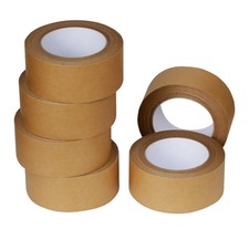 6 Rolls 2 inch x 55 Yard Heavy Duty Kraft Paper Packing Tape   Premium Brow...