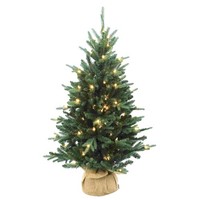 artplants Deko Tannenbaum Hanko, Leds, Jutesack, 120Cm, Ø75Cm