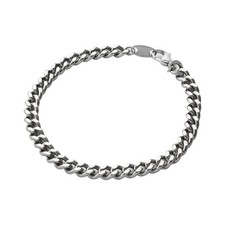 Phiten Titanium Carbide Chain Bracelet 17cm Long M size Pure Titanium Silver