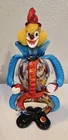 Murano Art Glass Clown Figurine Latticino Italian Hand Blown Vintage