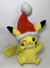 Tomy Pokemon 9"Pikachu Santa Hat Holiday Christmas Plush 2017-NO TAGS FAST SHIP