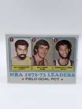 Wilt Chamberlain / Matt Guokas / Kareem Abdul-Jabbar LL - 1973-74 Topps #155