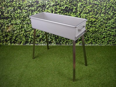 Schaschlik Grill, Mangal aus 3 mm Edelstahl (V2A)