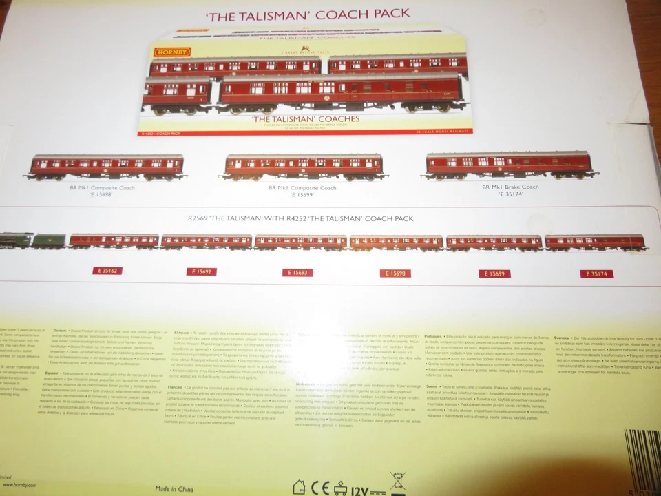 hornby r2569br 4-6-2 the talisman a3 train pack + three br mk1 coaches dcc ready - Image 3 of 4