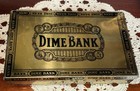 Vtg Rare Dime Bank Gold Cigar Box Metal Tin Litho Detroit Michigan Excellent! — photo 1