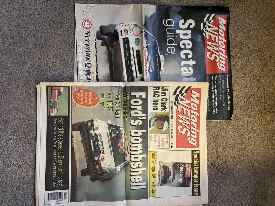 Motoring News Nov 20th 1996 + Network Q RAC Rally Spectator Guide | eBay