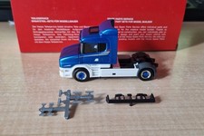 Herpa SCANIA 164L 580 V8 Hauber trattore stradale blu bianco 1:87 OVP