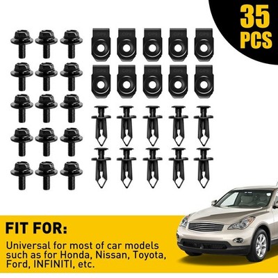 For INFINITI Body Bolts & U-nut Clips - M6 Engine Under Cover Splash Shield US A