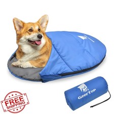 GEERTOP Dog Sleeping Bag, Packable Pet Bed, Washable, Camping Hiking