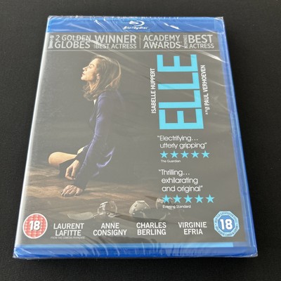 Elle (Blu-ray) Isabelle Huppert Laurent Lafitte Anne Consigny Region B ~ SEALED
