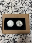 American Eagle One Ounce Silver Reverse Proof Two-Coin Set Designer Edition 21XJ