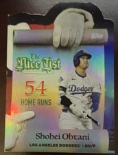 Topps 2025 Holiday Shohei Ohtani The Nice List 54 Home Runs MNL-1 Insert Dodgers