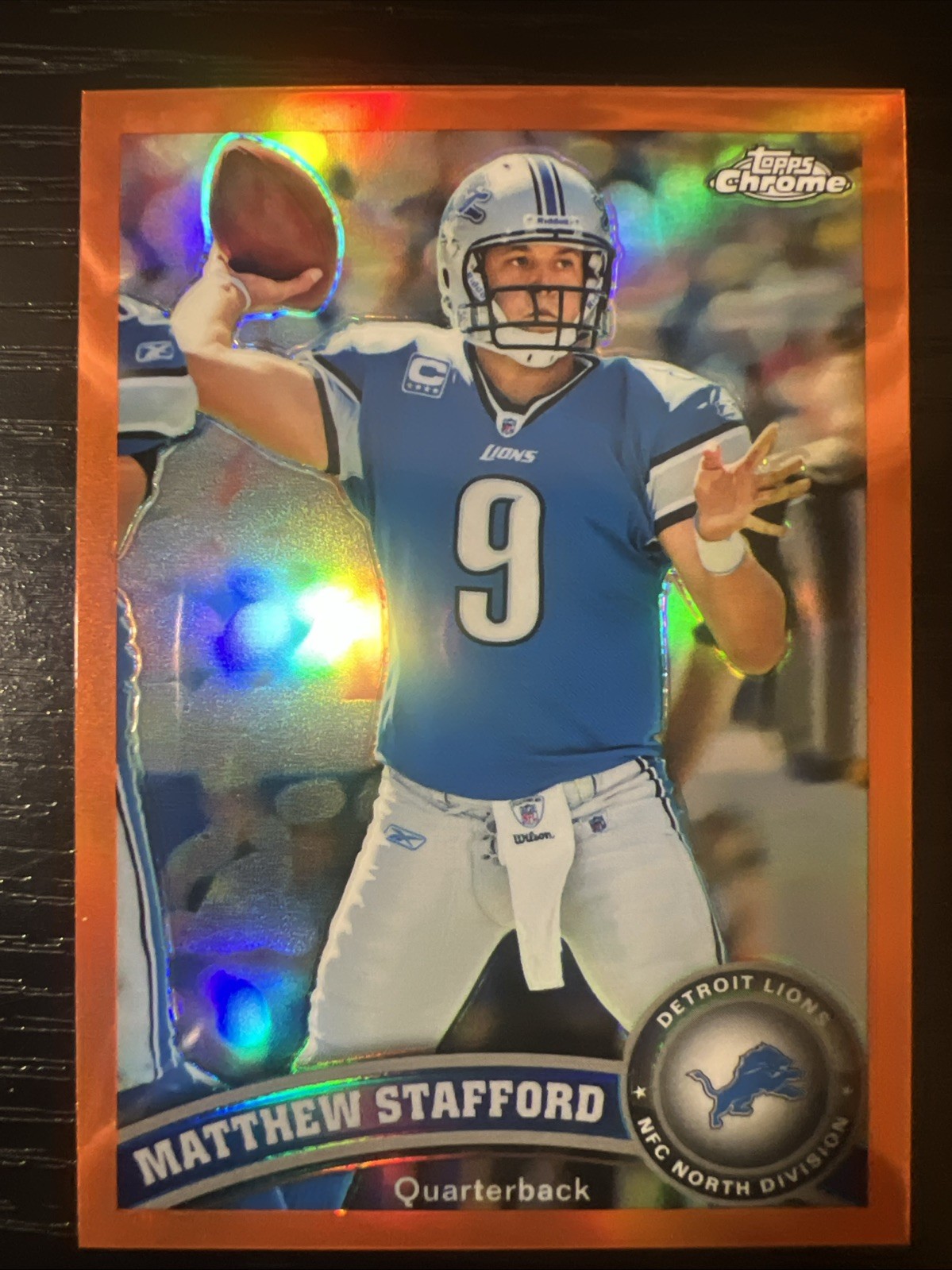 2011 Topps Chrome Matthew Stafford Orange Refractor #4