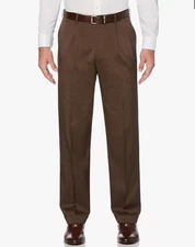 Savane Mens Pleated Front Birch 34Wx34L Expandable Comfort Wrinkle Free 10729716
