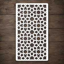 Reusable Geometric Star Mylar Stencil for Wall Art DIY Home Decor Template