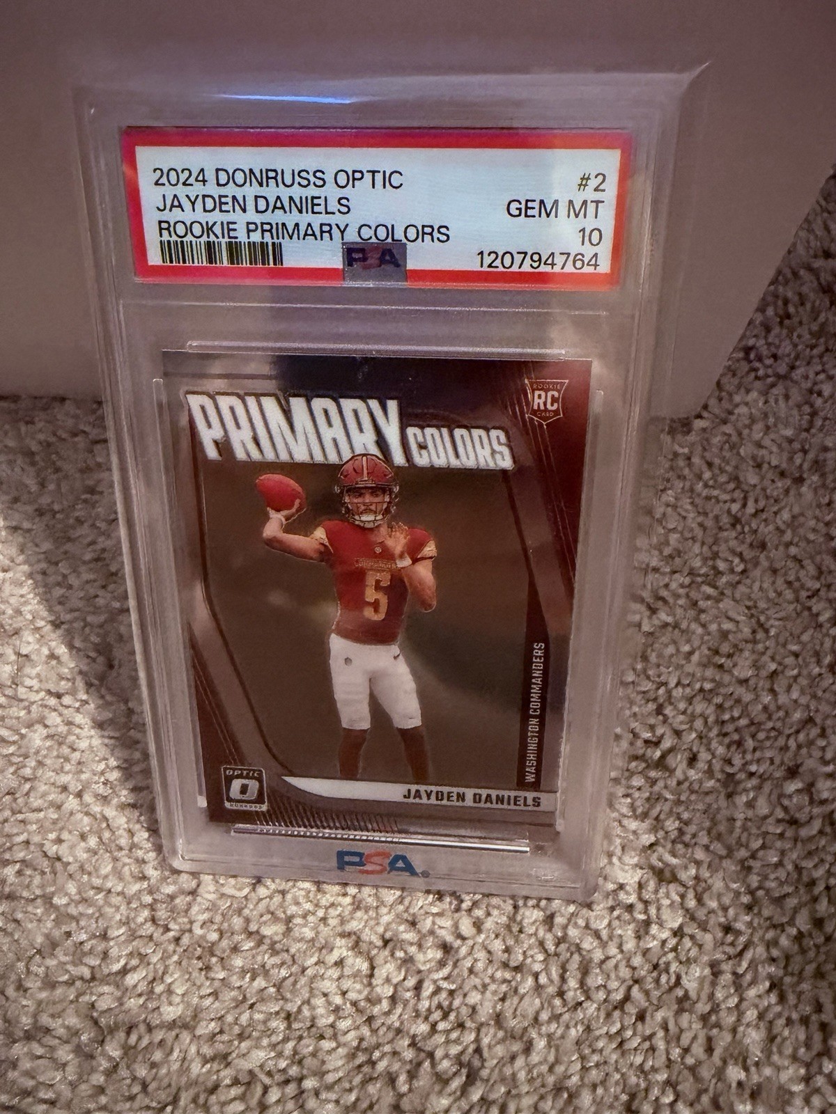 Jayden Daniels Panini Donruss Optic Rookie Primary Colors #2 Base