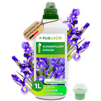 PurgrüN Schwertlilien DüNger, Npk 10+8+6, FüR BlüTenbildung, 1L