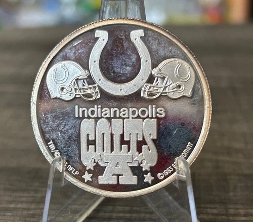 VINTAGE 1993 ENVIROMINT NFL INDIANAPOLIS COLTS ART BAR - .999 FINE SILVER