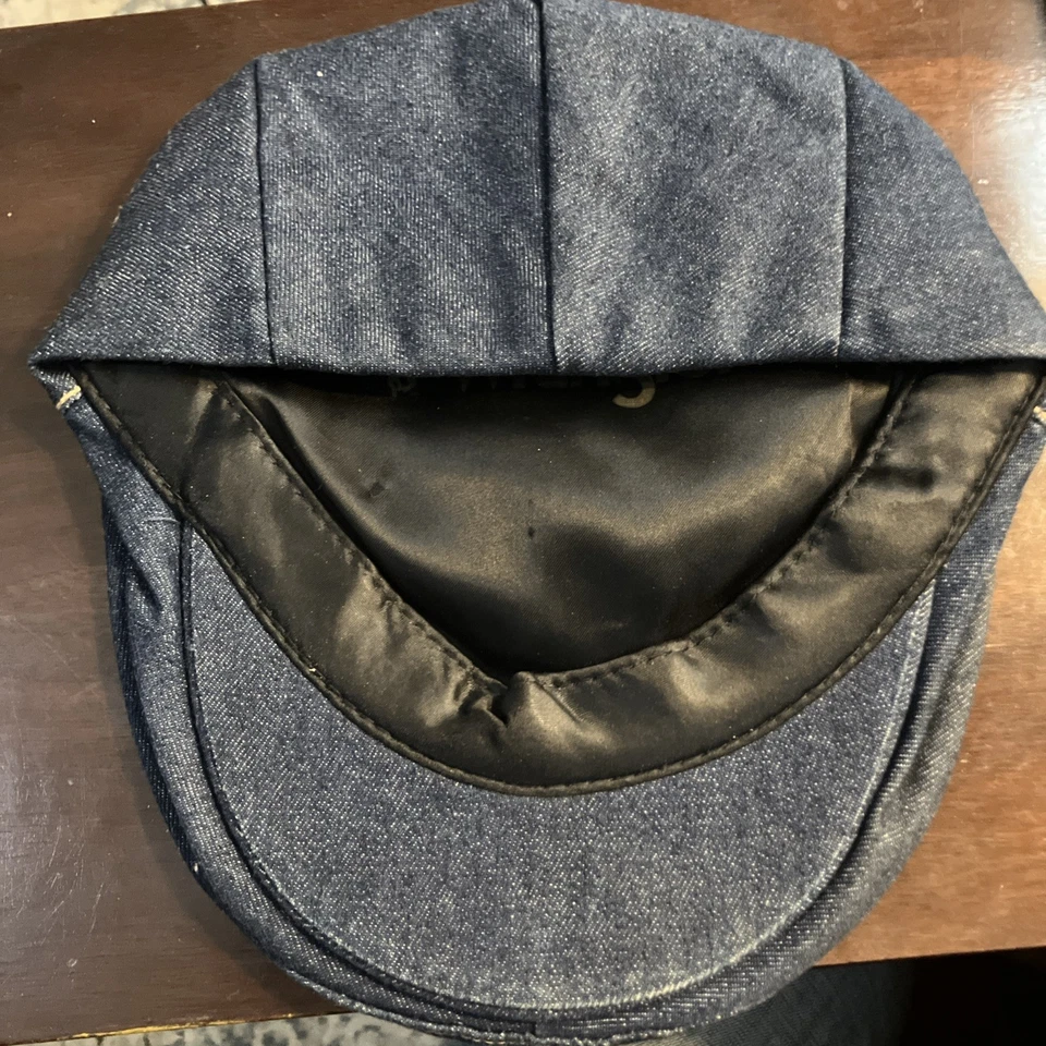 De colección Wrangler Denim Engineer Sombrero Gorra de Newsboy con Snap Mediano Foto 3 de 3